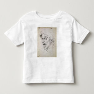 T-shirt Pour Les Tous Petits Le chef d'un homme criant de terreur, une étude po