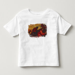 T-shirt Pour Les Tous Petits Le Christ descendant sous le poids de la croix