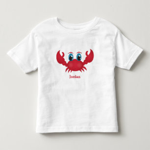 T-shirt Pour Les Tous Petits Le crabe heureux mignon de l'enfant