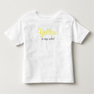 T-shirt Pour Les Tous Petits Le Jaune Est Ma Couleur