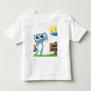 T-shirt Pour Les Tous Petits Le lapin de Pâques souhaite un Joyeux Pâques
