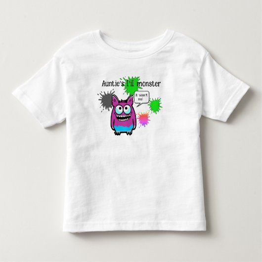 T-shirt Pour Les Tous Petits Le monstre de la tante (Devant)