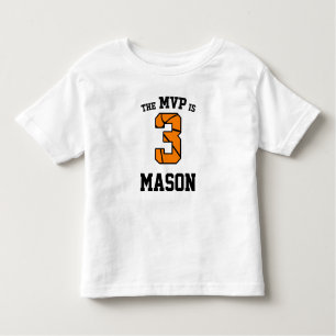 T-shirt Pour Les Tous Petits Le MVP est 3 Basketball Sports Trois 3e anniversai