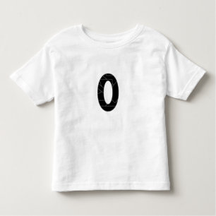 T-shirt Pour Les Tous Petits Le nombre zéro (0) en noir