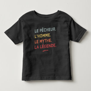 T-shirt Pour Les Tous Petits Le pêcheur l'homme le mythe la légende