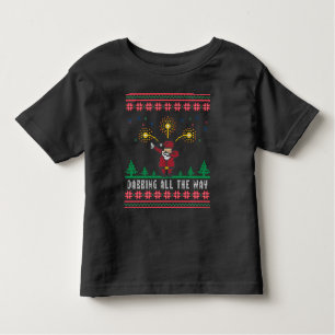 T-shirt Pour Les Tous Petits Le Père Noël Dabbing Tout le chemin Doux moche sty