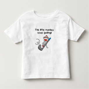 T-shirt Pour Les Tous Petits Le petit singe aime jouer au golf