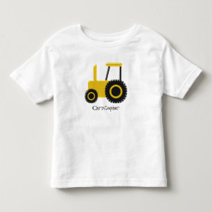 T-shirt Pour Les Tous Petits Le tracteur jaune ajoutent juste le nom