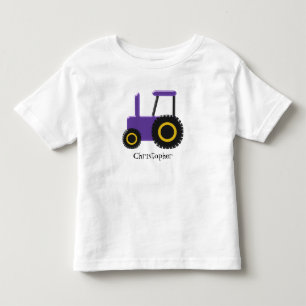 T-shirt Pour Les Tous Petits Le tracteur pourpre ajoutent juste le nom