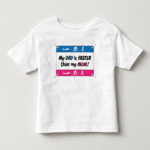T-shirt Pour Les Tous Petits Le triathlon mon papa est plus rapide que ma maman