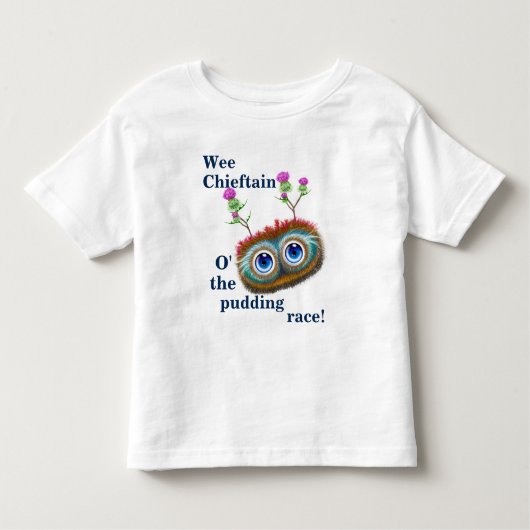 T-shirt Pour Les Tous Petits L'écossais hulule Toots Haggis. Chef petit (Devant)