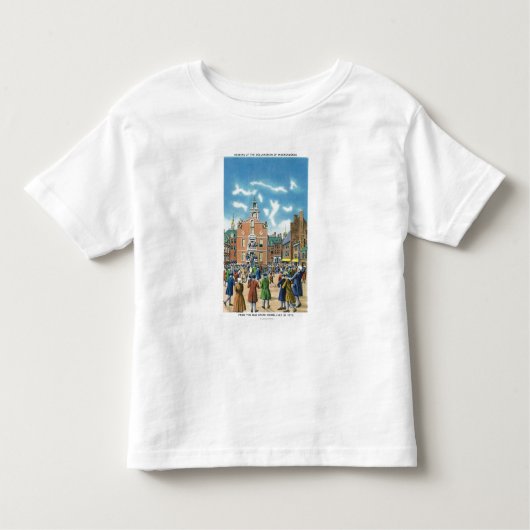 T-shirt Pour Les Tous Petits Lecture de la déclaration d'indépendance (Devant)