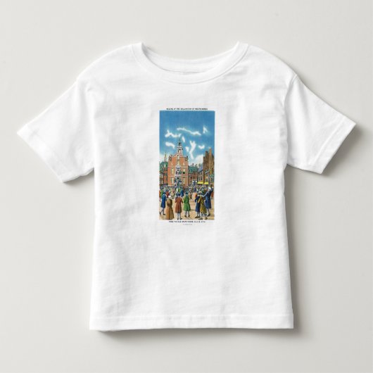 T-shirt Pour Les Tous Petits Lecture de la déclaration d'indépendance (Devant)