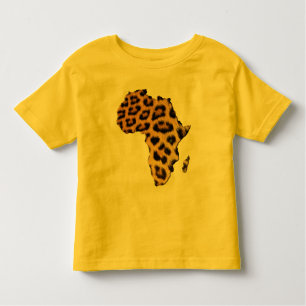 T-shirt Pour Les Tous Petits Leopard Fur-effet Carte de la série AFRICA