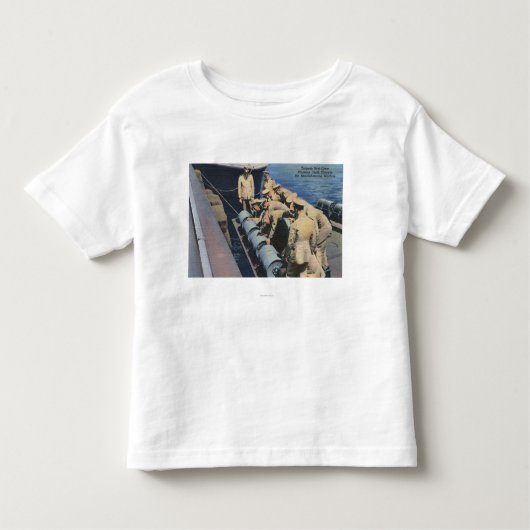 T-shirt Pour Les Tous Petits L'équipage de bateau de Topedo prépare la grenade (Devant)