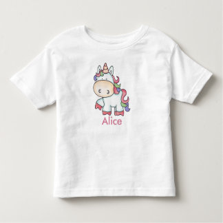 T-shirt Pour Les Tous Petits Les cadeaux Unicorne Personnalisés d'Alice
