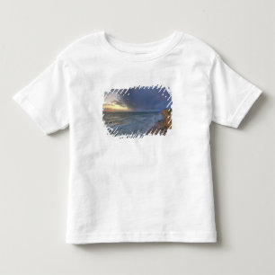 T-shirt Pour Les Tous Petits Les falaises marines captent les derniers feux du