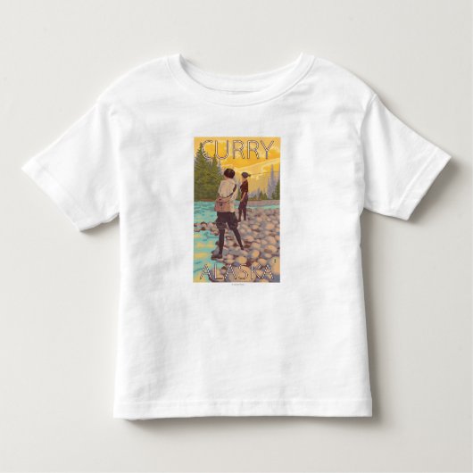 T-shirt Pour Les Tous Petits Les femmes pilotent la pêche - cari, Alaska (Devant)