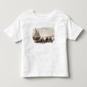 T-shirt Pour Les Tous Petits Les patineurs et un golf party sur la glace