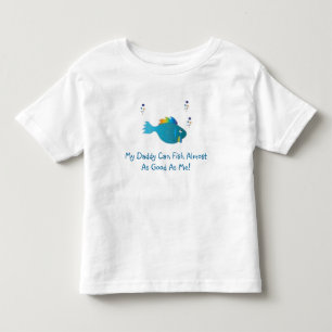 T-shirt Pour Les Tous Petits les poissons d'arc-en-ciel bleus, mon papa peuvent