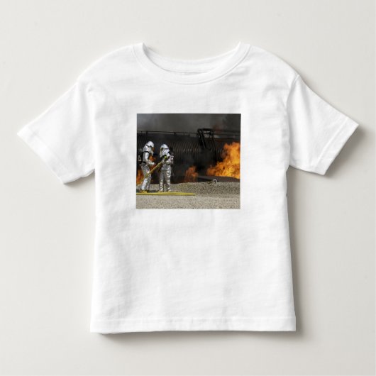T-shirt Pour Les Tous Petits Les pompiers neutralisent un feu (Devant)