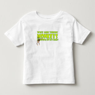 T-shirt Pour Les Tous Petits Les singes sautant sur mon T-shirt de lit