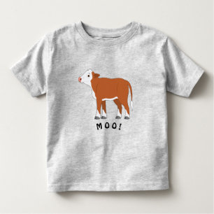 T-shirt Pour Les Tous Petits Les veaux de Hereford vont MOO !
