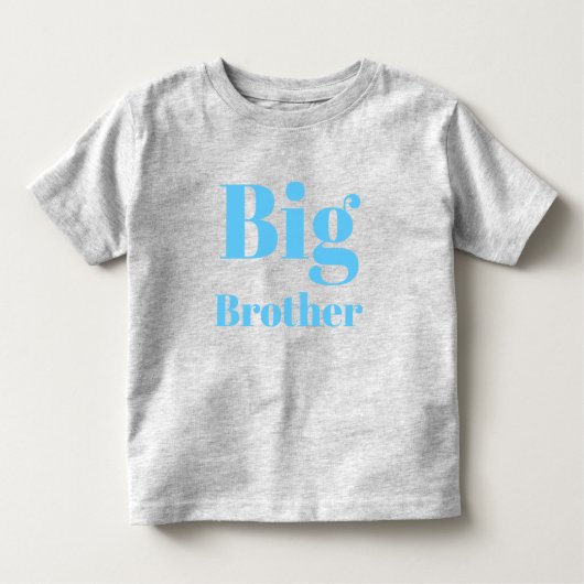 T-shirt Pour Les Tous Petits LETTRE Bleue Lumière Big Brother (Devant)