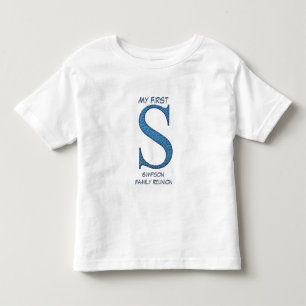 T-shirt Pour Les Tous Petits Lettre Première Famille Réunion S Monogramme