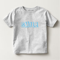 Lettres bleu clair "Smile" gris