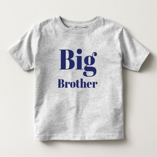 T-shirt Pour Les Tous Petits Lettres bleu marine Big Brother (Devant)