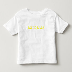 T-shirt Pour Les Tous Petits Lettres jaunes "Snuggets"