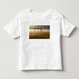 T-shirt Pour Les Tous Petits Lever de soleil éclairant le brouillard le long d'