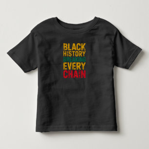 T-shirt Pour Les Tous Petits L'histoire des Noirs brisant chaque chaîne d'auton