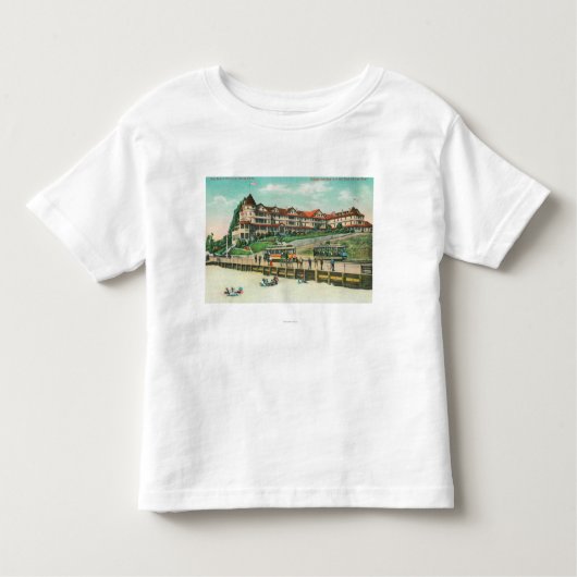 T-shirt Pour Les Tous Petits L'hôtel de plage de mer de la plage (Devant)