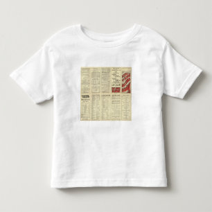 T-shirt Pour Les Tous Petits Ligne atlantique de côte de page des textes