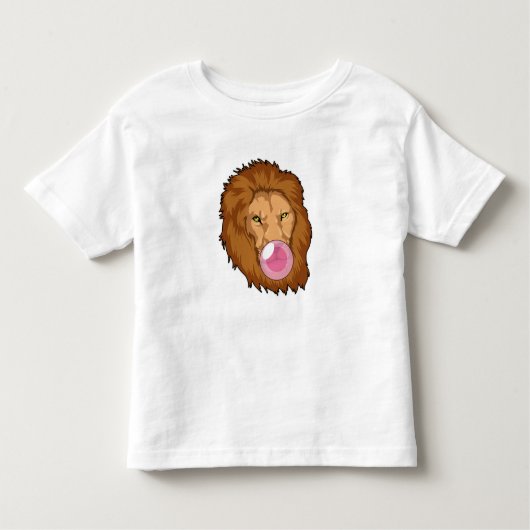 T-shirt Pour Les Tous Petits Lion avec gomme Bubble (Devant)