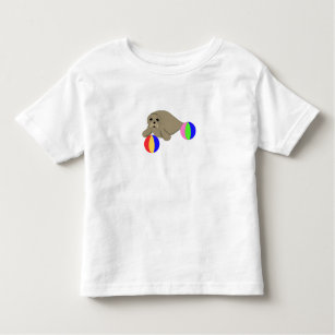 T-shirt Pour Les Tous Petits Lion de mer avec balles de plage