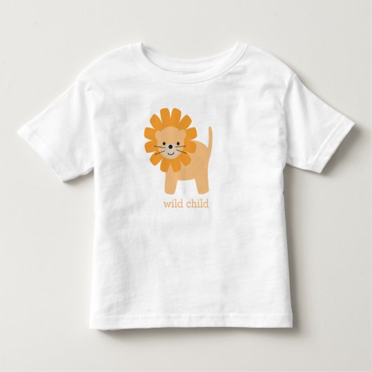 T-shirt Pour Les Tous Petits Lion doux caricature (Devant)