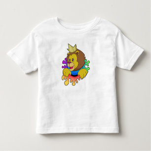 T-shirt Pour Les Tous Petits Lion roi avec couronne