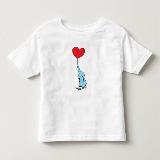 T-shirt Pour Les Tous Petits Little Elephant Love Balloon Tee (Devant)