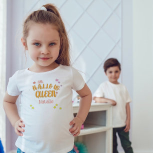 T-shirt Pour Les Tous Petits Little Hallow Queen Halloween Nom personnalisé