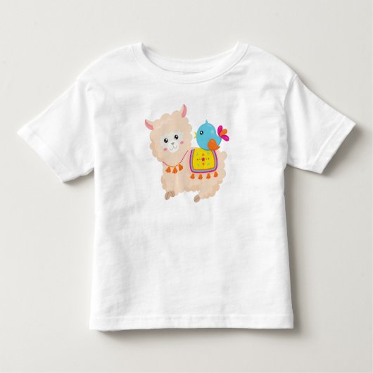T-shirt Pour Les Tous Petits Llama mexicaine, Llama mignonne, Alpaca mignonne,  (Devant)