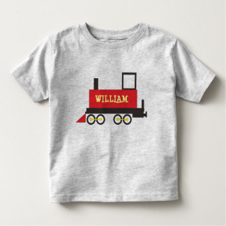 T-SHIRT POUR LES TOUS PETITS LOCOMOTIVE DU TRAIN DE NOM PERSONNALISÉ
