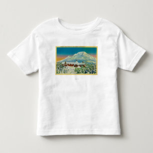T-shirt Pour Les Tous Petits Loge de Timberline en hiver au capot de Mt.