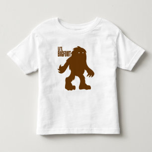 T-shirt Pour Les Tous Petits Logo adorable de LI'L BIGFOOT - Sasquatch Brown