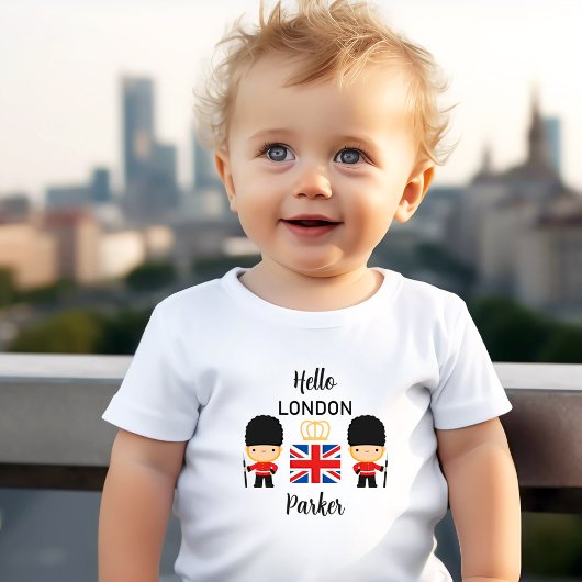 T-shirt Pour Les Tous Petits London Guards Nom du garçon Angleterre