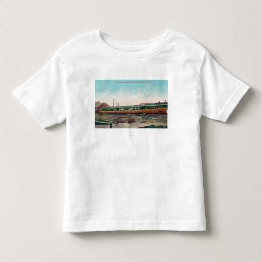 T-shirt Pour Les Tous Petits Longues voies ferrées d'ouverture d'arbre (Devant)