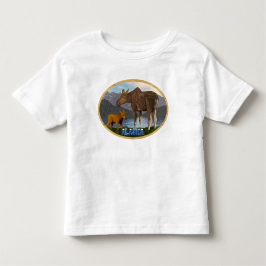 T-shirt Pour Les Tous Petits L'orignal dans le pré (Devant)