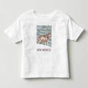 T-shirt Pour Les Tous Petits Loup gris StandingNew Mexique
